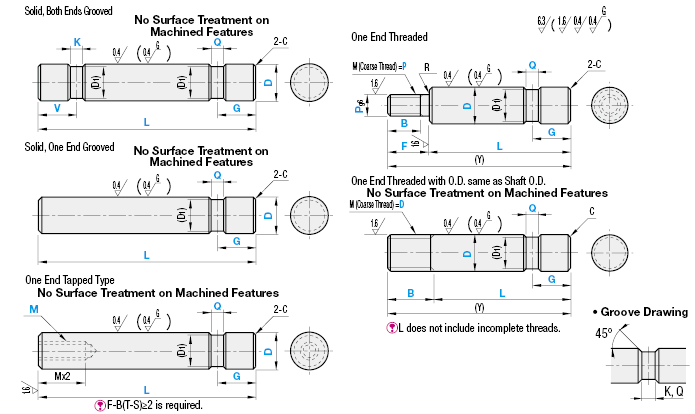 Ejes lineales de precisión - Tornillo de fijación ranurado: Imagen relacionada