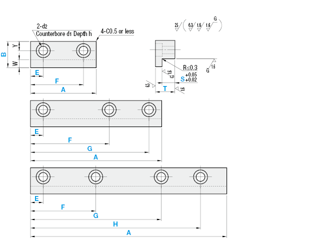 L-Gibs - Acero - Longitud y paso de tornillo Configurable: imagen relacionada