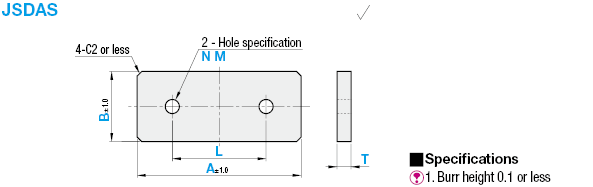 Placas / soportes de montaje de chapa metálica: orificios colocados simétricamente alrededor del orificio central: Imagen relacionada