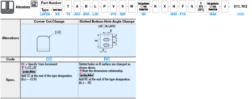 Ángulos en forma de L - Placas / soportes de montaje - Dimensión configurable -: Imagen relacionada