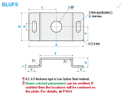 Placas / soportes de montaje de chapa (para sensores / para motores / para cilindros) -Tipo de curva convexa-: Imagen relacionada