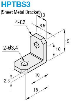Soportes para extrusiones de aluminio cuadradas de 15 mm: imagen relacionada