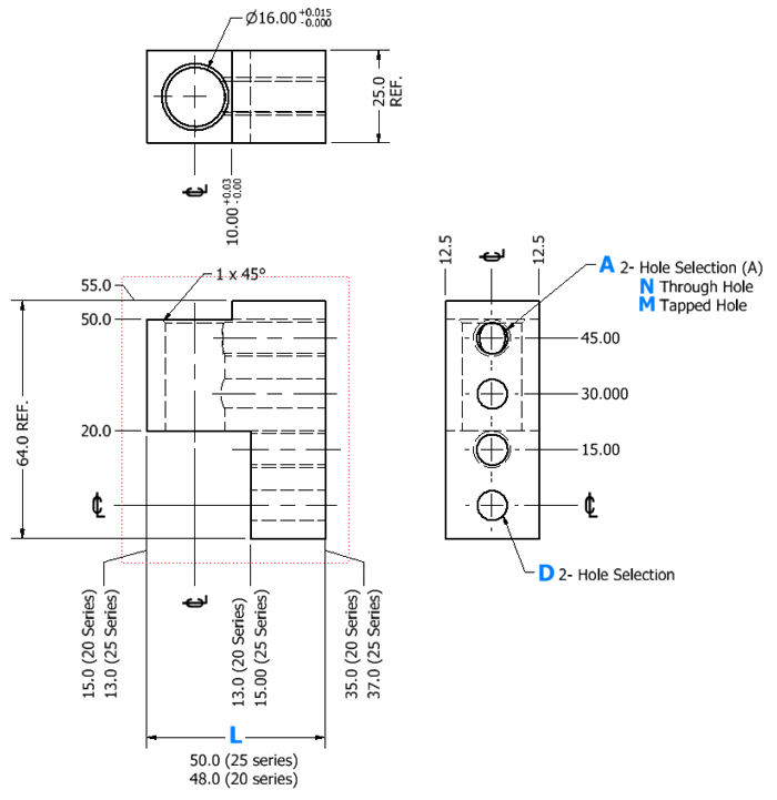 [NAAMS] Pin Retainer APR L-Shape 4 Tipo de agujeros frontales: Imagen relacionada