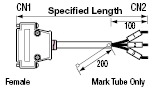 Serie de arnés global, longitud libre, conector D-sub: imagen relacionada