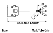 Serie de arnés global, longitud libre, conector IEEE1284 (MDR): imagen relacionada