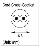 AC Cord - Fixed Length (CCC) - Single-Sided Cutoff Plug:Related Image