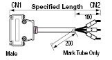 Cable redondo del conector D-Sub (con conectores DDK): imagen relacionada