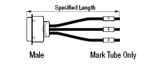 Cable de alambre discreto Centronics con conector con capucha (con conector DDK): imagen relacionada