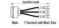 Cable de alambre discreto Centronics con conector con capucha (con conector DDK): imagen relacionada