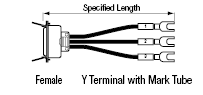 Cable de alambre discreto Centronics con conector con capucha (con conector DDK): imagen relacionada