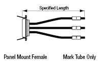 Cable de alambre discreto Centronics con conector encapuchado (con conector original Misumi): imagen relacionada