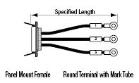 Cable de alambre discreto Centronics con conector encapuchado (con conector original Misumi): imagen relacionada