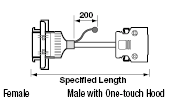 Cable redondo de montaje en panel IEEE1284 (MDR) (con conectores 3M): imagen relacionada