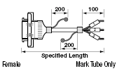 Cable redondo de montaje en panel IEEE1284 (MDR) (con conectores 3M): imagen relacionada