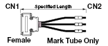 Cable de alambre discreto con conector de modelo delgado: imagen relacionada
