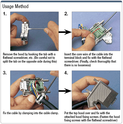 Conector D-sub de tornillo de bloqueo / contacto de prensa (con bloque de terminales integrado): imagen relacionada
