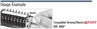 Pieza de fijación de la placa de identificación (para BN, bloque de terminales BNH): imagen relacionada