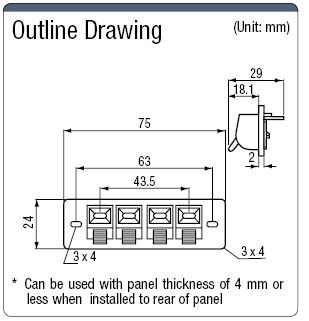 Terminal del modelo de panel / palanca de empuje 4: imagen relacionada