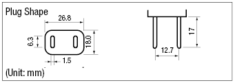 AC Cord - Fixed Length (UL / CSA) - Single-Sided Cutoff Model Plug:Related Image