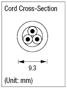 AC Cord - Fixed Length (UL) - Single-Sided Cutoff Model Socket:Related Image