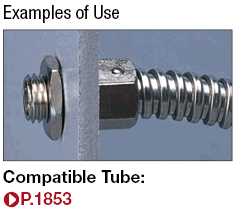 Conector de tubo de modelo fijo flexible para ISN (cabezal para montaje en panel): imagen relacionada