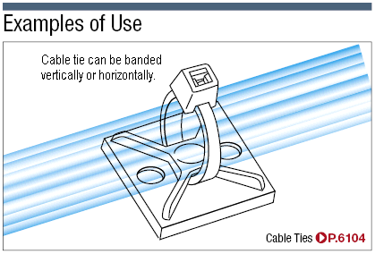 Accesorio de brida para cables (modelo de placa): imagen relacionada