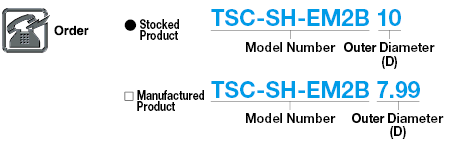 Fresa de extremo cuadrado de carburo serie TSC para ajuste por contracción, modelo de 2 flautas / longitud de flauta 1D (trozo): Imagen relacionada