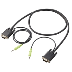 Cables de pantalla: VGA con miniconector estéreo, compatible con VESA-DOC