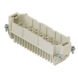 Conectores rectangulares - inserto, 50/250 V, 10 A, terminales crimpados, serie CD CDM 15