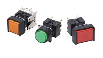 Interruptor de botón (tipo desmontable) (luz/sin luz) (cilíndrico ø16) A16
