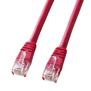 Cable LAN de un solo hilo de categoría 5 mejorado (1 m / rojo)