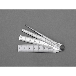 Calibres de conos - Calibre de espesores, 4 hojas, acero inoxidable, EA725SG-129