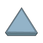 Triángulo 60 ° Positivo sin agujero TPMR &quot;Acabado&quot;
