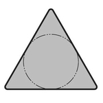Triángulo de 60 ° Positivo sin agujero TPMR &quot;Acabado medio&quot;
