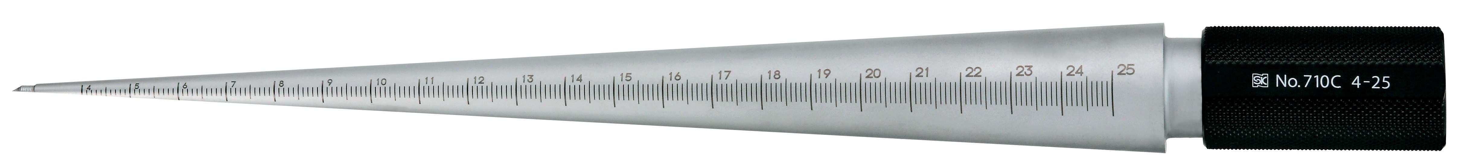 Calibres cónicos - cilíndricos para medir el tamaño del agujero, acabado plateado, TPG 710 TPG-710B