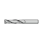 Fresa de extremo cuadrado SAD2 para aluminio, 2 flautas, sin revestimiento SAD2010
