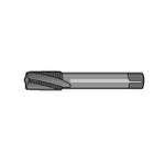 Machos de roscar para tubos cónicos - para aceros inoxidables, vástago largo, tornillo corto, LT-SUS-S-TPT