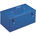 Caja de herramientas: almacenamiento de 2 niveles, acero, azul, PT