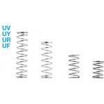 Resortes de compresión - alambre redondo, longitudes estándar, acero inoxidable]