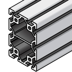 Extrusión de aluminio 40 × 60 con superficies fresadas - Serie 5, base 20