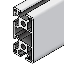 Extrusión de aluminio 30 × 60 - Serie 6, base 30, un lado cerrado
