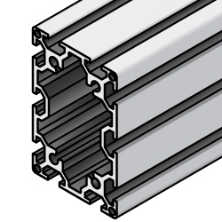 Extrusión de aluminio 60 × 90 - Serie 6, base 30