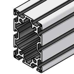 Extrusión de aluminio 60 × 90 con superficies fresadas - Serie 6, base 30