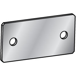 Placas de metal para montaje, barrenos simétricamente ubicados