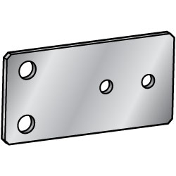 Placas de montaje configurables - chapa, agujeros laterales dobles y agujeros laterales horizontales dobles