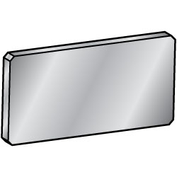 Barras planas / Placas de montaje / soportes de aluminio enrollado - B Seleccionable / Configurable -