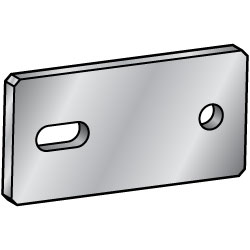 Placas de montaje configurables: aluminio laminado, orificio lateral ranurado y orificio lateral
