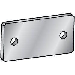 Placas de montaje configurables: 6 superficies fresadas, tipo orificio lateral, orificios laterales únicos