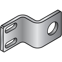 Placas / soportes de montaje de chapa (para sensores) -Z Bend Type-