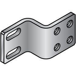 Placas / soportes de montaje de chapa (para sensores) -Z Bend Type-